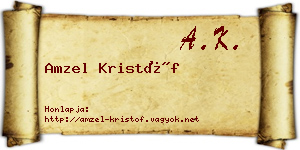 Amzel Kristóf névjegykártya