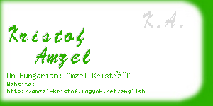 kristof amzel business card